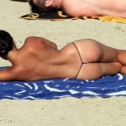 Bikini's Barefaced Panties on a beach - section