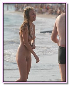 adorable beach teens admires itself at nudist beaches