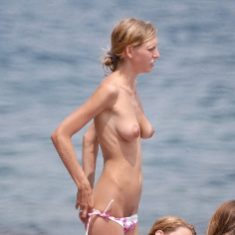 Nudist beach voyeur shot