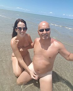 Nudist sex  on beach